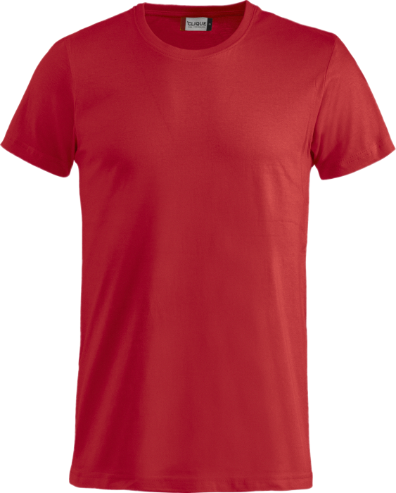 Clique - Basic Bomulds T-Shirt - Rød