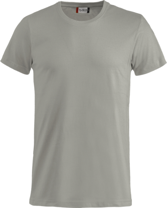 Clique - Basic Bomulds T-Shirt - Sølv