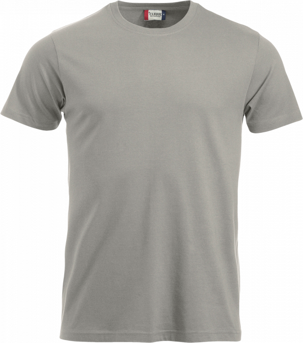 Clique - Klassisk Bomulds T-Shirt - Sølv