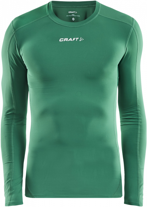 Craft - Pro Control Kompressions T-Shirt Langærmet Junior - Grøn & hvid