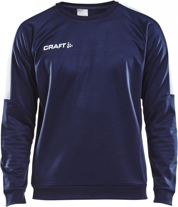 Craft - Progress R-Neck Sweather Junior - Navy blå & hvid