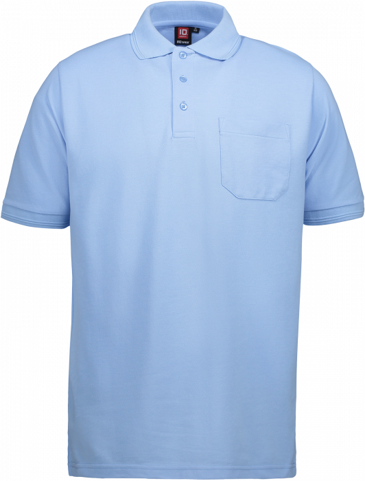ID - Pro Wear Poloshirt Med Lomme - Lys blå